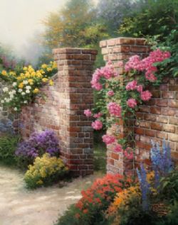 DIAMOND DOTZ THOMAS KINKADE - LE JARDIN DE ROSES